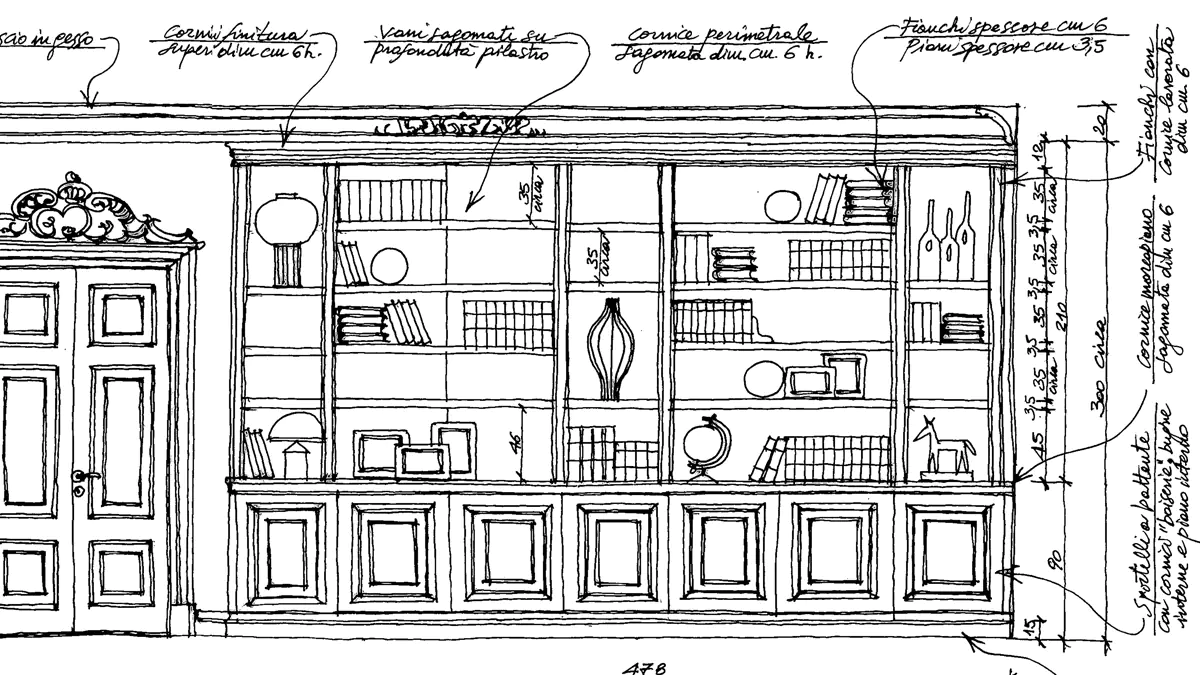 Progetto di falegnameria su misura a Roma realizzato dagli architetti Castaldi